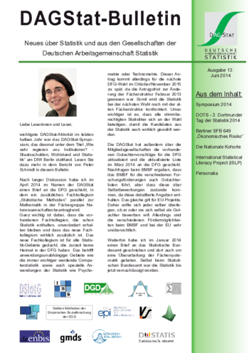 DAGStat-Bulletin - 13 - Juni 2014