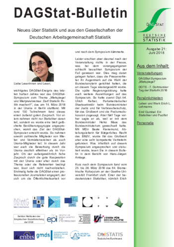 DAGStat-Bulletin - 21 - Juni 2018