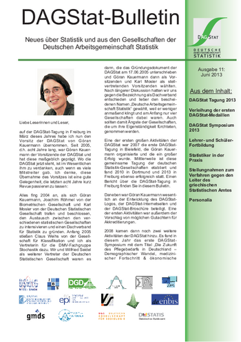 DAGStat-Bulletin - 11 - Juni 2013