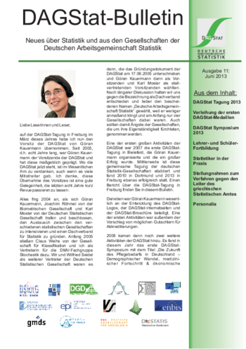 DAGStat-Bulletin - 11 - Juni 2013
