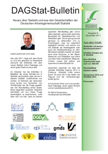 DAGStat-Bulletin - 8 - Dezember 2011